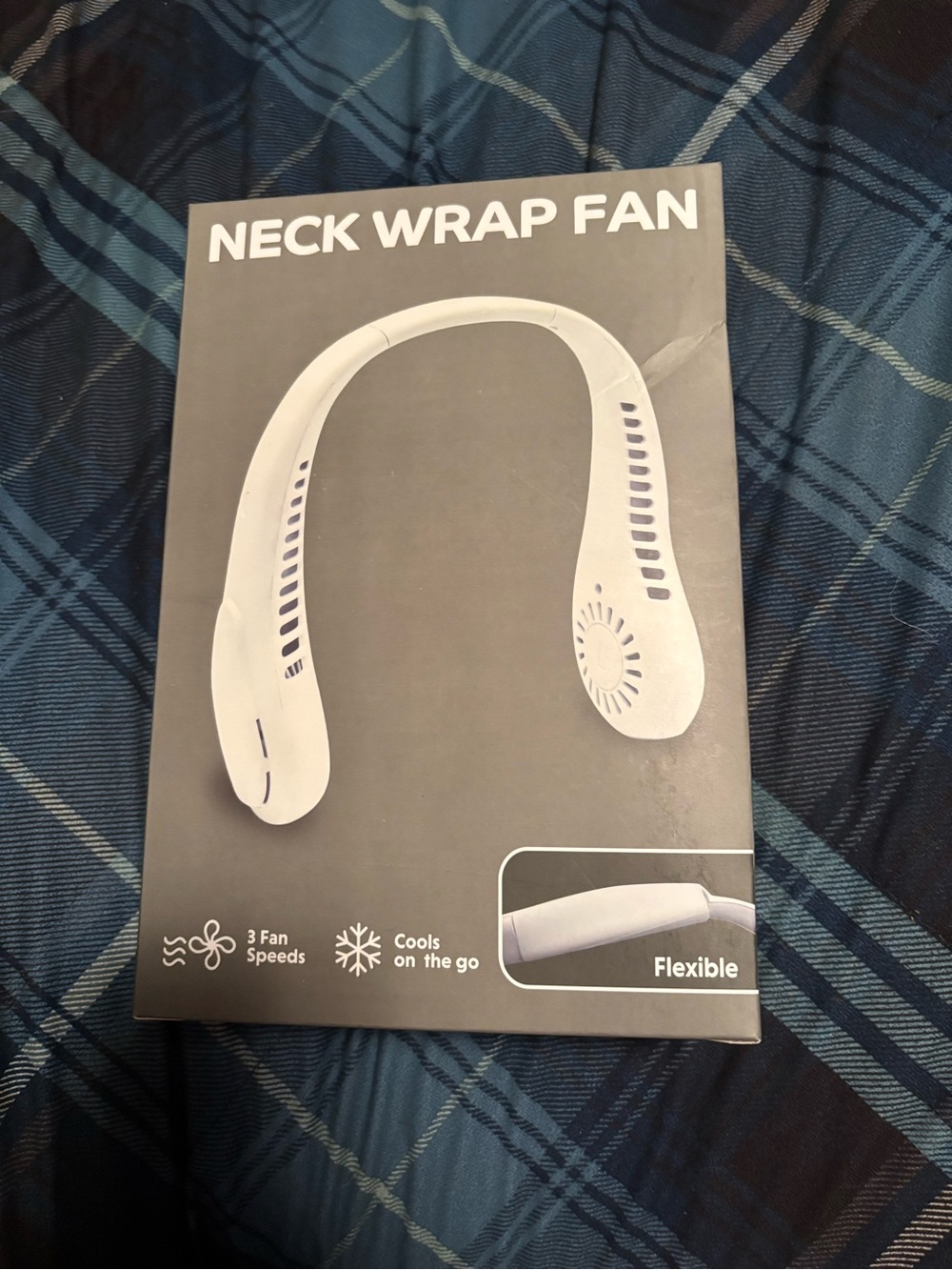 Neck Wrap Fan - White Portable Hands-Free Cooler